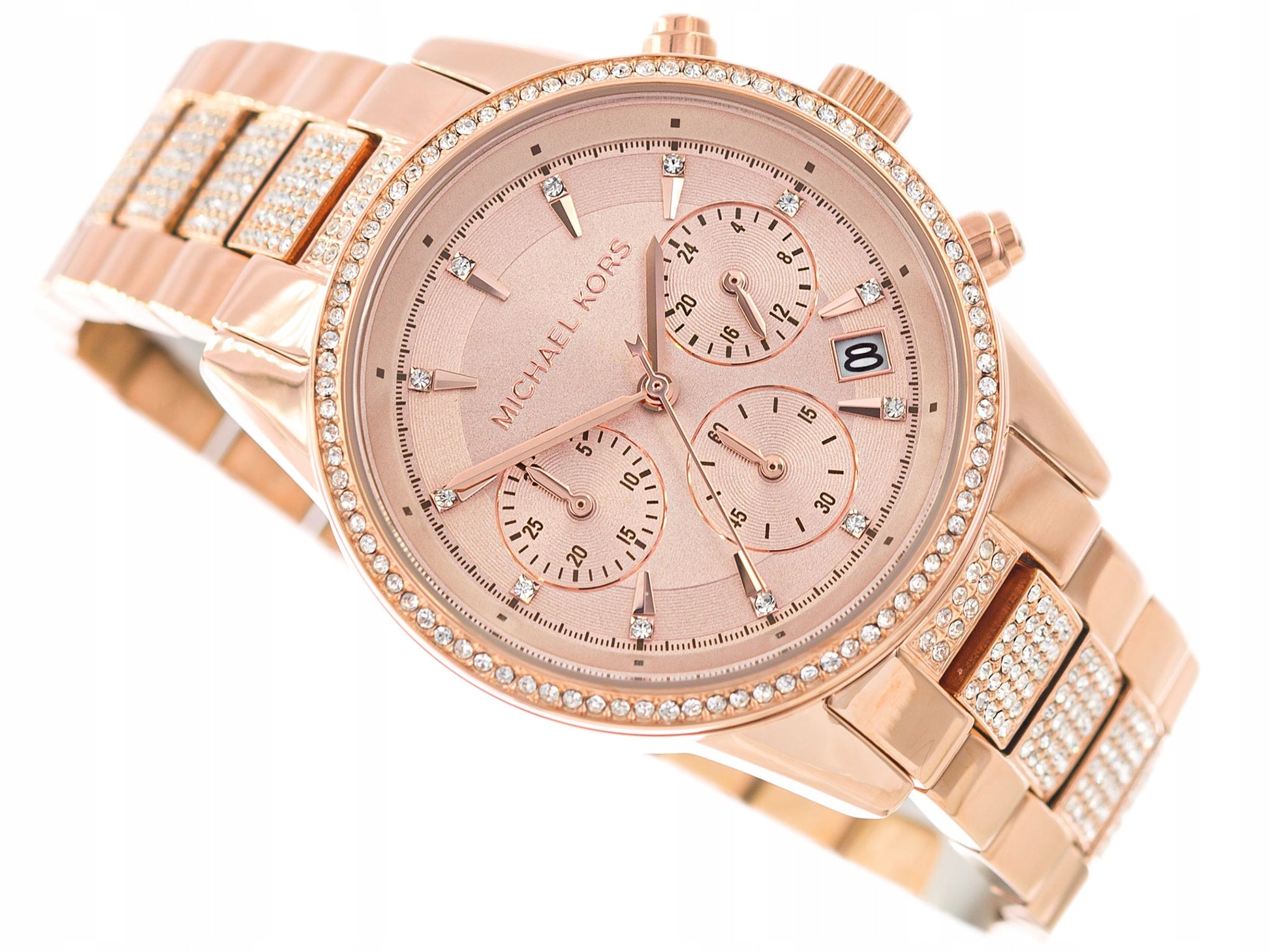 Buy Michael Kors Ritz Chronograph Rose Gold-tone Stainless Steel Watch for Women - Mk6485 in Pakistan