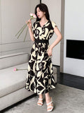 Buy SHEIN DAZY Allover Flowers Print Belted Short Dress in Pakistan