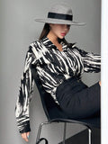 Buy SHEIN DAZY Brush Print Drop Shoulder Shirt in Pakistan