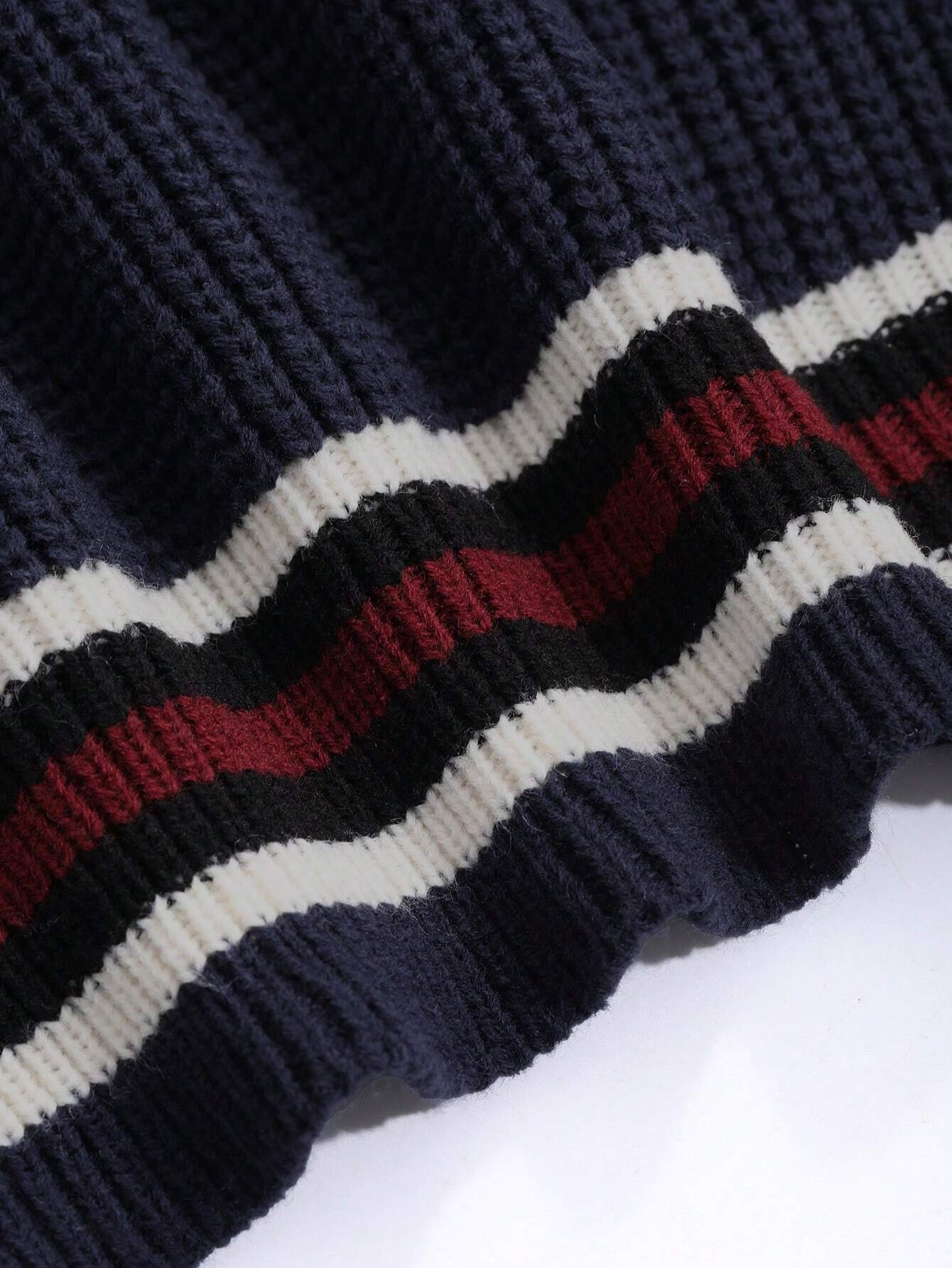 Buy SHEIN DAZY Casual Color Block V-Neck Sweater For Women in Pakistan