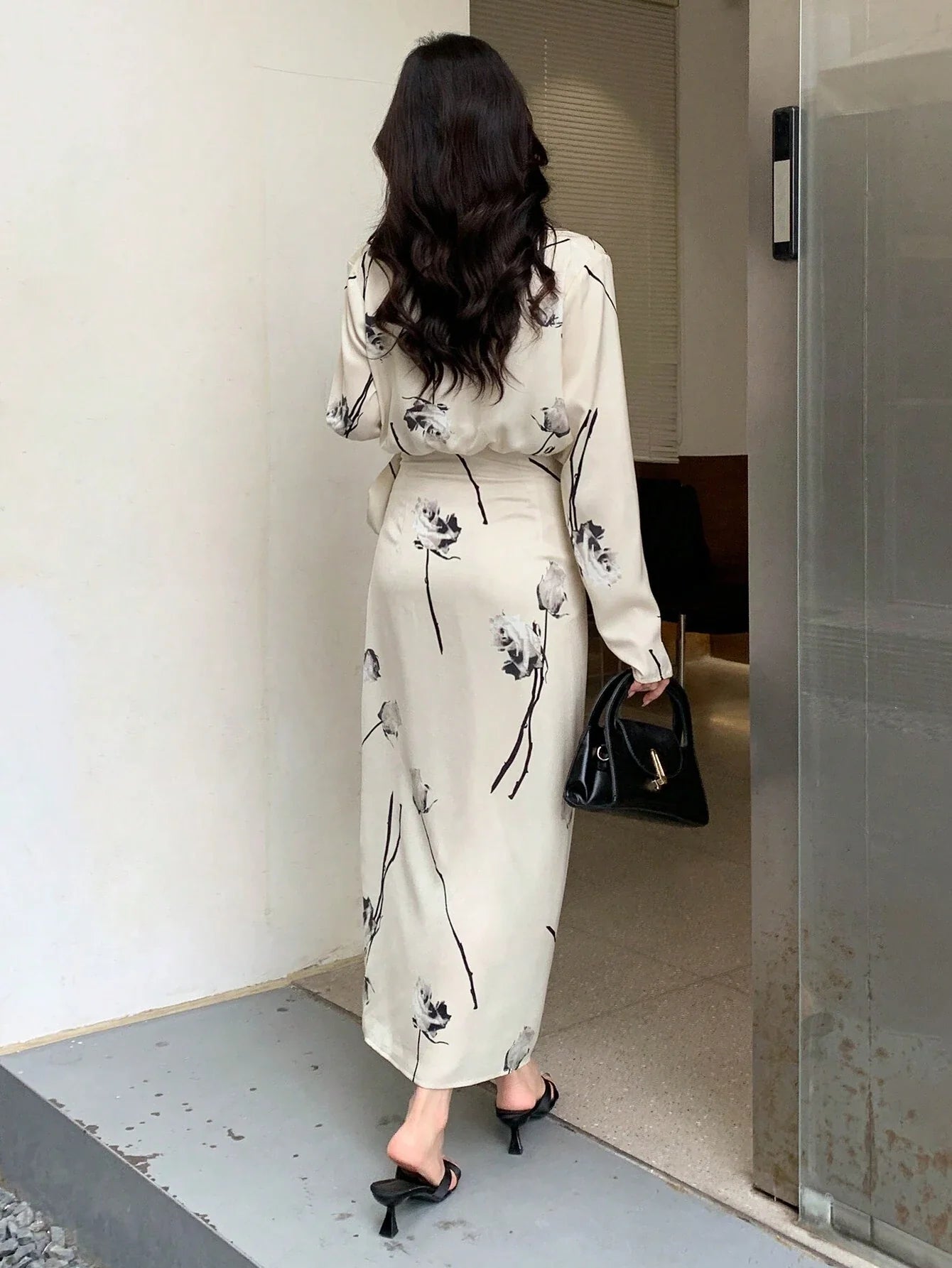 Buy SHEIN DAZY Floral Print Knot Side Wrap Dress in Pakistan
