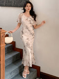 Buy SHEIN DAZY Floral Print Mid-Length Elegant Dress For Women in Pakistan