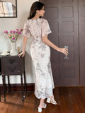Buy SHEIN DAZY Floral Print Mid-Length Elegant Dress For Women in Pakistan