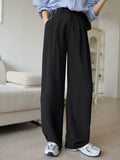 Buy SHEIN DAZY Fold Pleated Slant Pocket Pants in Pakistan