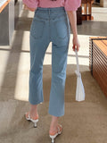 Buy SHEIN DAZY High Waist Flare Leg Cropped Jeans in Pakistan