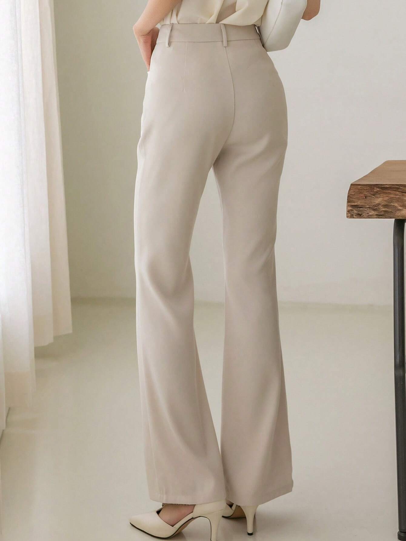 Buy SHEIN DAZY High Waist Seam Detail Flare Leg Suit Pants in Pakistan