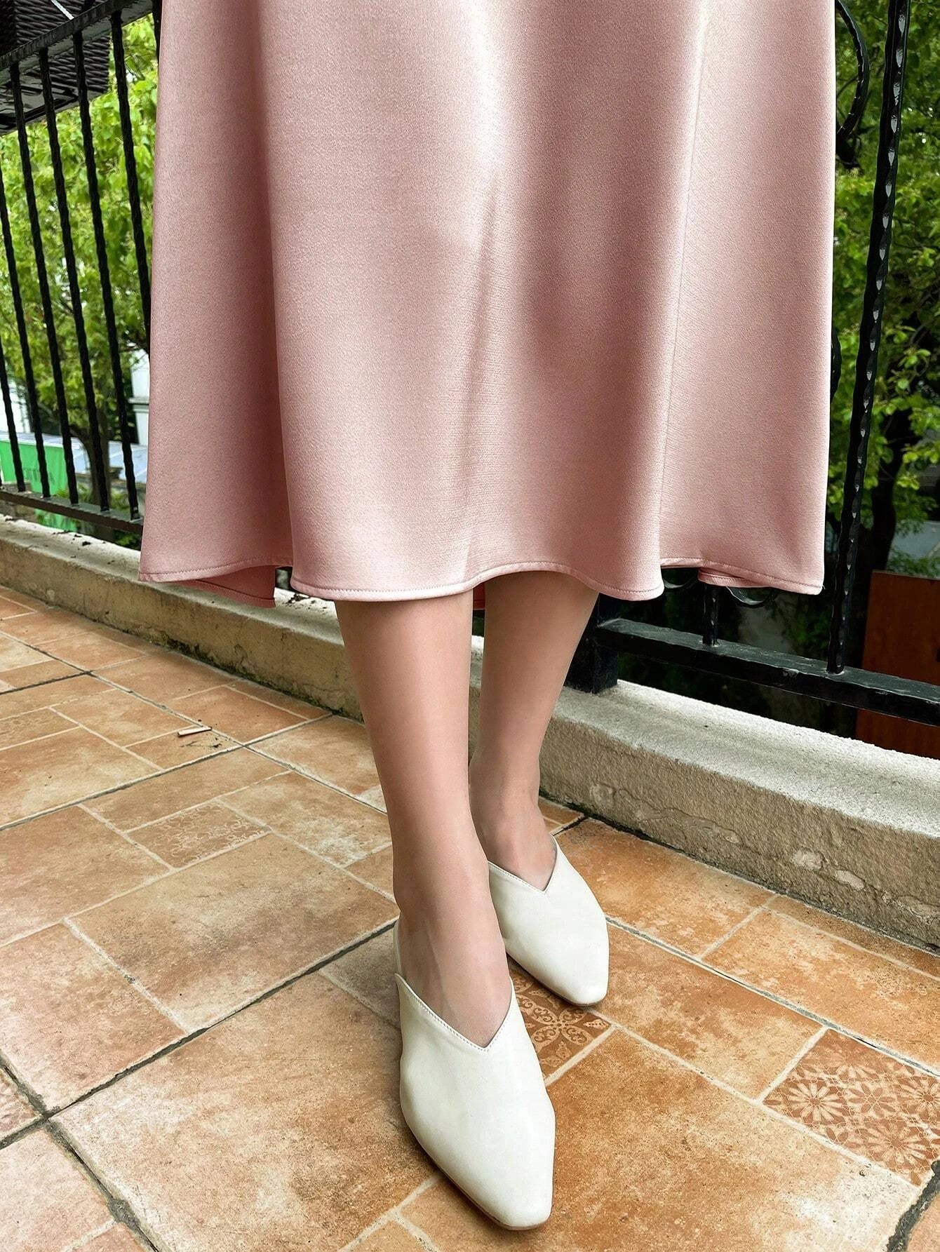 Buy SHEIN DAZY High Waist Solid A-line Skirt in Pakistan