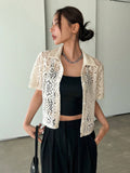 Buy DAZY Hollow Out Button Front Top Without Tube Top in Pakistan