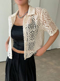 Buy DAZY Hollow Out Button Front Top Without Tube Top in Pakistan