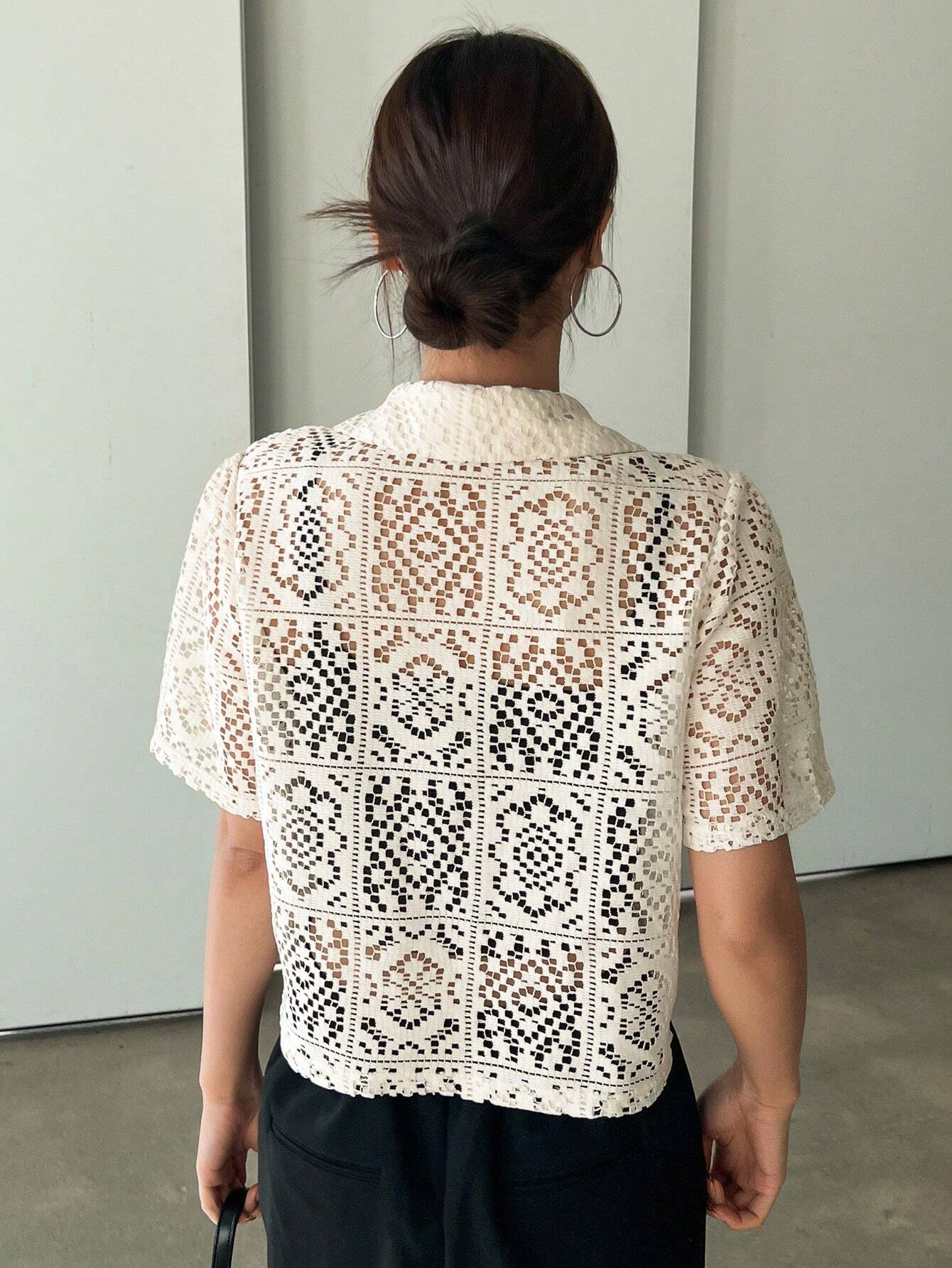 Buy DAZY Hollow Out Button Front Top Without Tube Top in Pakistan