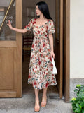 Buy SHEIN DAZY Kpop Floral Print Puff Sleeve Dress in Pakistan