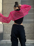 Buy SHEIN DAZY Kpop Hollow Out Super Crop Top Without Cami Top in Pakistan