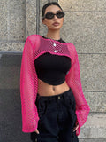 Buy SHEIN DAZY Kpop Hollow Out Super Crop Top Without Cami Top in Pakistan