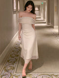 Buy SHEIN DAZY Kpop Solid Ruched Side Mesh Overlay Dress in Pakistan