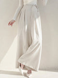 Buy SHEIN DAZY Ladies' Solid Color Tie Wide Leg Pants in Pakistan