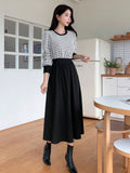 Buy SHEIN DAZY Plaid Print Contrast Binding A-line Dress in Pakistan