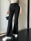 Buy SHEIN DAZY Solid Color Flared Trousers in Pakistan