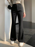 Buy SHEIN DAZY Solid Color Flared Trousers in Pakistan