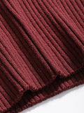 Buy SHEIN DAZY Solid Ribbed Knit Sweater in Pakistan