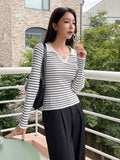 Buy SHEIN DAZY Striped Pattern Ribbed Knit Sweater in Pakistan