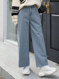 Buy SHEIN DAZY Wide Leg Pocket Detail Jeans in Pakistan