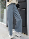 Buy SHEIN DAZY Wide Leg Pocket Detail Jeans in Pakistan