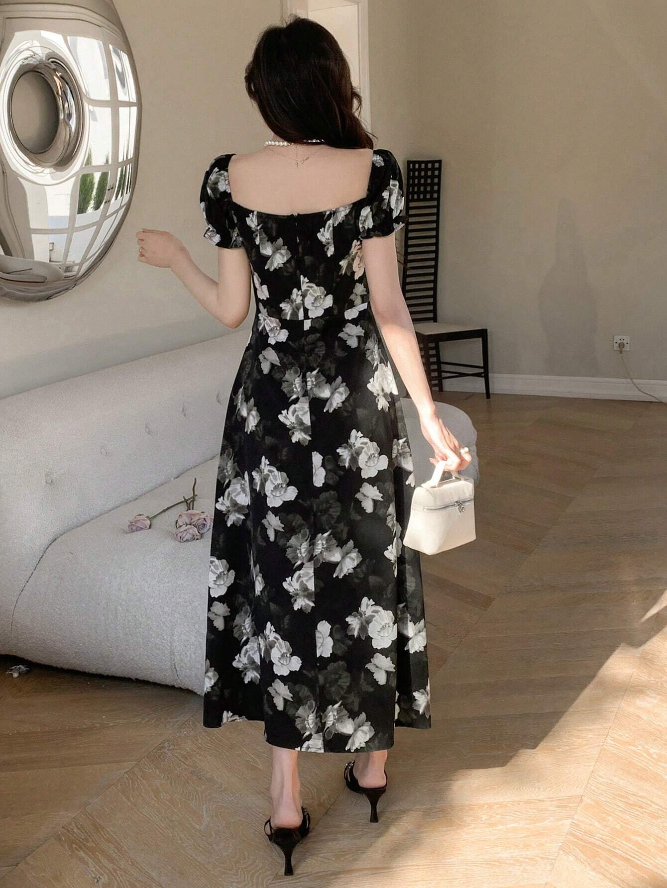 Buy SHEIN DAZY Women'S Floral Printed Front Tie-Up Dress in Pakistan