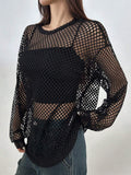 Buy SHEIN DAZY Women'S Loose Fit Sheer Mesh Top in Pakistan