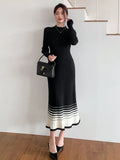 Buy SHEIN DAZY Women Long Sleeve Knit Bodycon Dress With Puff Sleeves in Pakistan