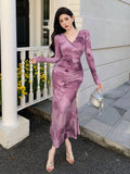 Buy SHEIN DAZY Women Ombre Wrap Design Long Dress in Pakistan