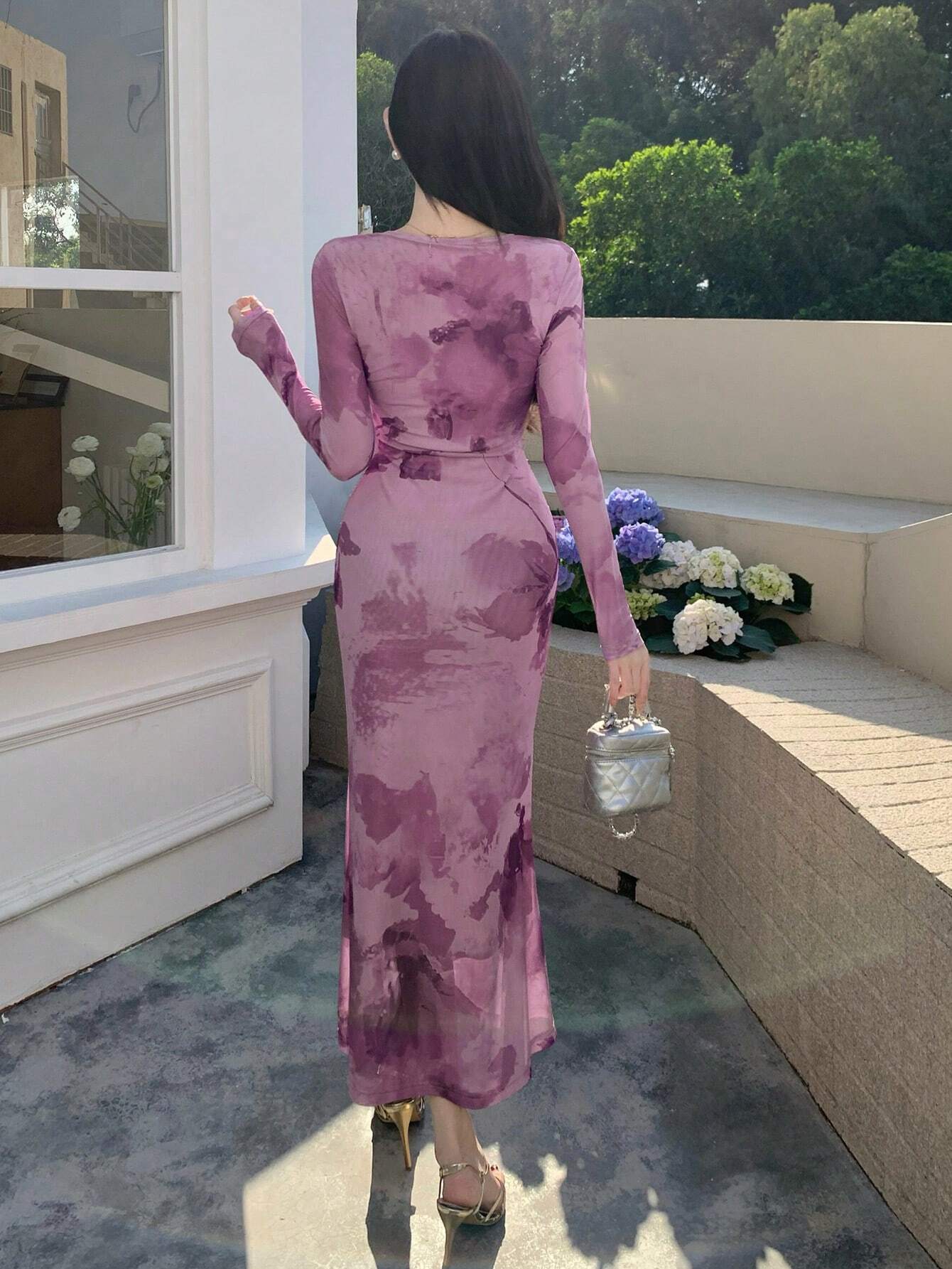 Buy SHEIN DAZY Women Ombre Wrap Design Long Dress in Pakistan