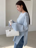 Buy SHEIN DAZY Women's Business Casual Solid Color Flare Sleeve Sweater in Pakistan