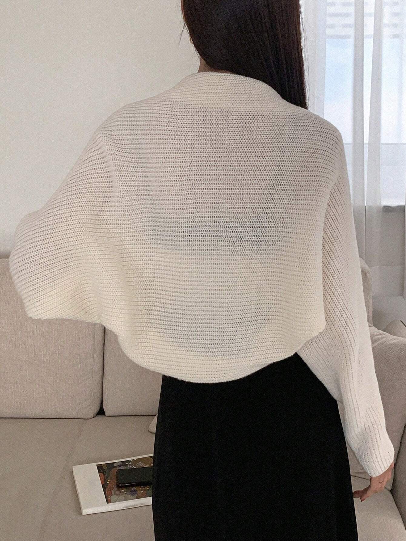 Buy SHEIN DAZY Women's Casual Solid Color Batwing Sleeve Cardigan in Pakistan