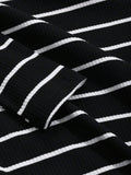 Buy SHEIN DAZY Women's Round Neck Long Sleeve Striped Simple Casual Dress in Pakistan