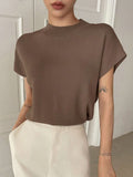 Buy SHEIN DAZY Women's Short Sleeve Ribbed Knit Sweater in Pakistan