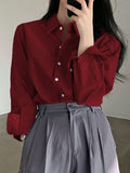 Buy SHEIN DAZY Women's Spring Solid Color Long Sleeve Shirt in Pakistan