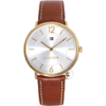 Buy Tommy Hilfiger Ultra Slim Silver Dial Brown Leather Strap Watch for Men - 1710353 in Pakistan