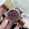 Buy Michael Kors Bradshaw Burgundy Red Chronograph Wrist Watch For Women - Mk6270 in Pakistan
