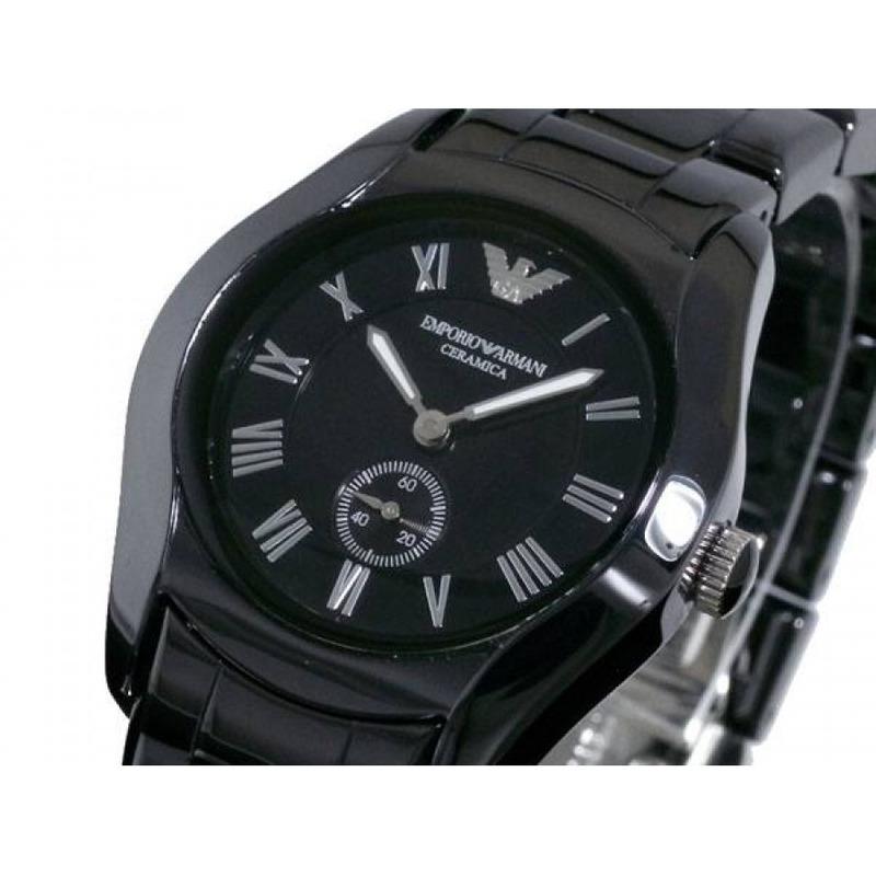 Buy Emporio Armani Ceramica Black Dial Black Steel Strap Watch for Women - AR1402 in Pakistan