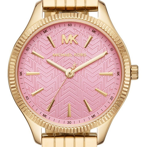 Buy Michael Kors Lexington Quartz Pink Dial Gold Steel Strap Ladies Watch - Mk6640 in Pakistan