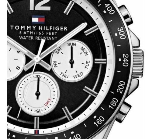 Buy Tommy Hilfiger Mens Quartz Stainless Steel Black Dial 46mm Watch - 1791120 in Pakistan