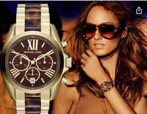 Buy Michael Kors Bradshaw Chronograph Tortoise Shell Brown Dial Ladies Watch - Mk5696 in Pakistan