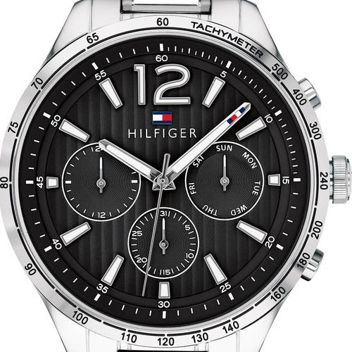 Buy Tommy Hilfiger Mens Quartz Stainless Steel Black Dial 44mm Watch - 1791469 in Pakistan