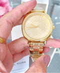 Buy Michael Kors Nia Quartz Gold-tone Crystal Dial Gold Steel Strap Ladies Watch - Mk3989 in Pakistan