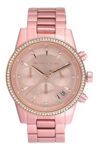 Buy Michael Kors Ritz Chronograph Pink Aluminium Watch for Women - Mk6753 in Pakistan