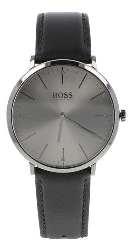 Buy Hugo Boss Mens Quartz Black Leather Strap Grey Dial 40mm Watch - 1513540 in Pakistan