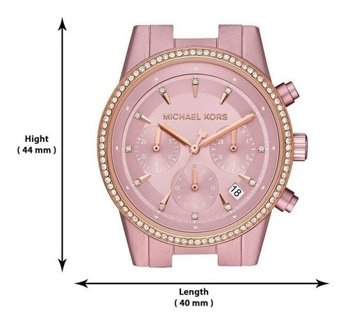Buy Michael Kors Ritz Chronograph Pink Aluminium Watch for Women - Mk6753 in Pakistan