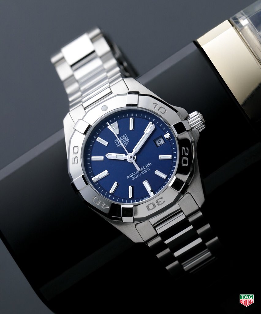 Buy Tag Heuer Aquaracer Blue Dial Silver Steel Strap Watch for Women - WBD1312.BA0740 in Pakistan
