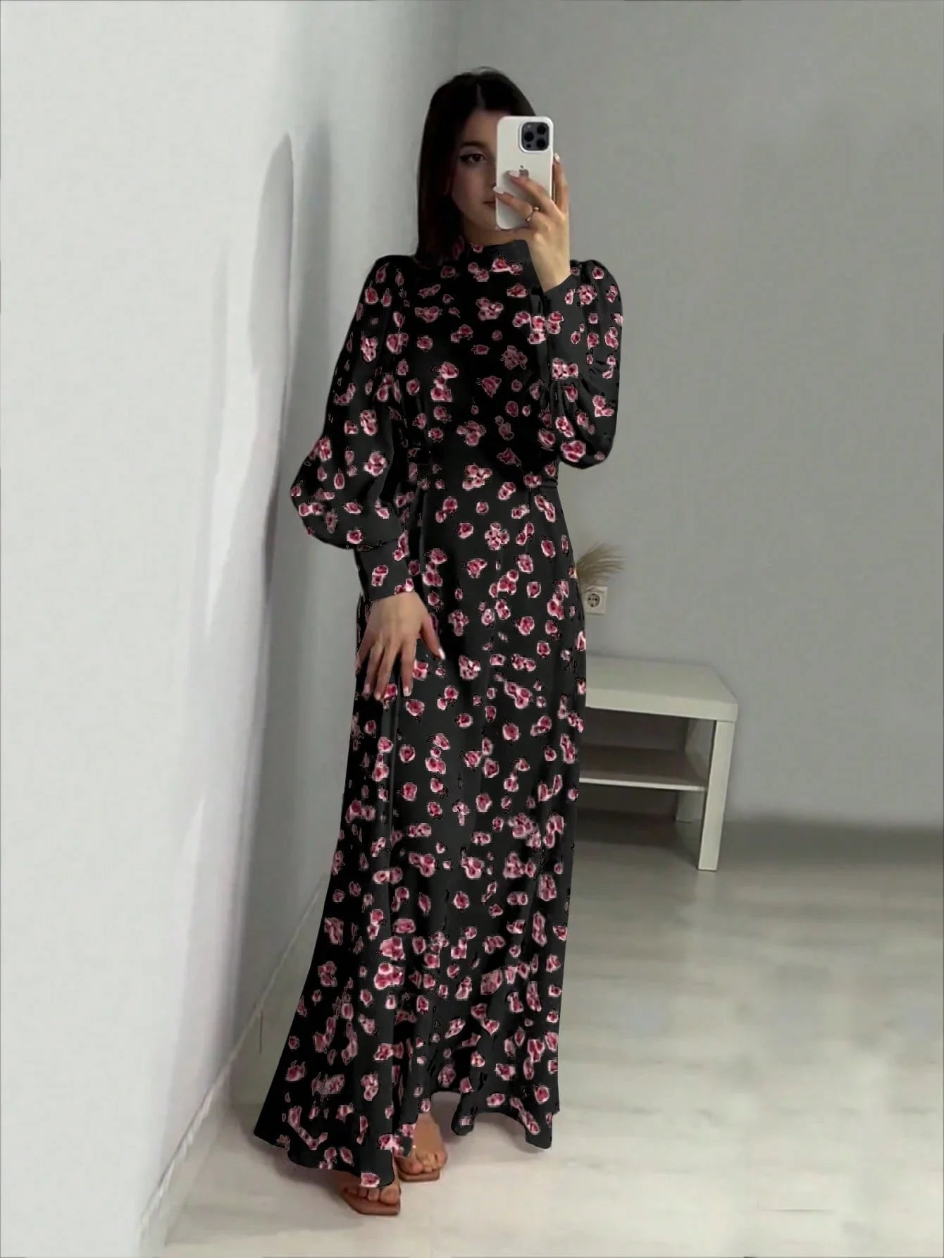 Buy SHEIN Ditsy Floral Long Sleeve Casual Day Dress, Minimalist & Stylish in Pakistan
