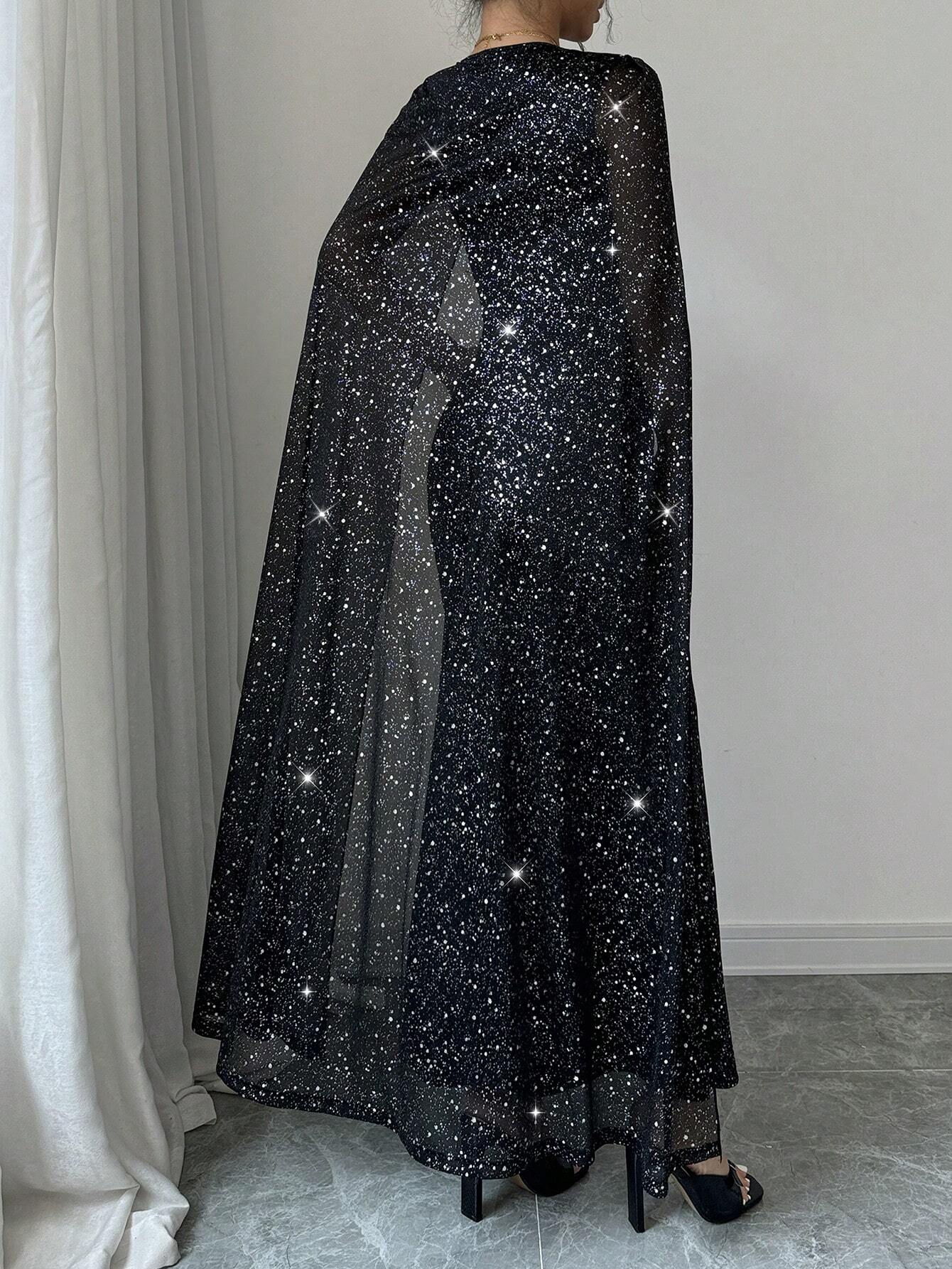 Buy SHEIN Elenzga Elegant Round Neck Sparkling Long Dress in Pakistan